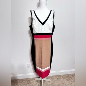 White House Black Market Colorblock Midi Dress